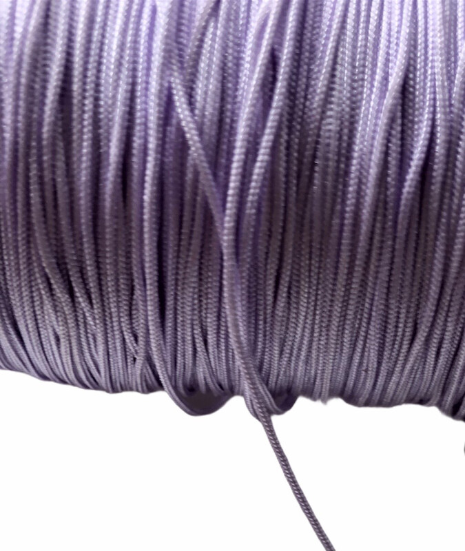 Polyester snor. 0,8 mm. Lys Lilla 5 m