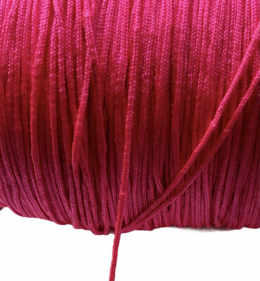 Polyester Snor. ca. 0,8 mm. Pink 5 m