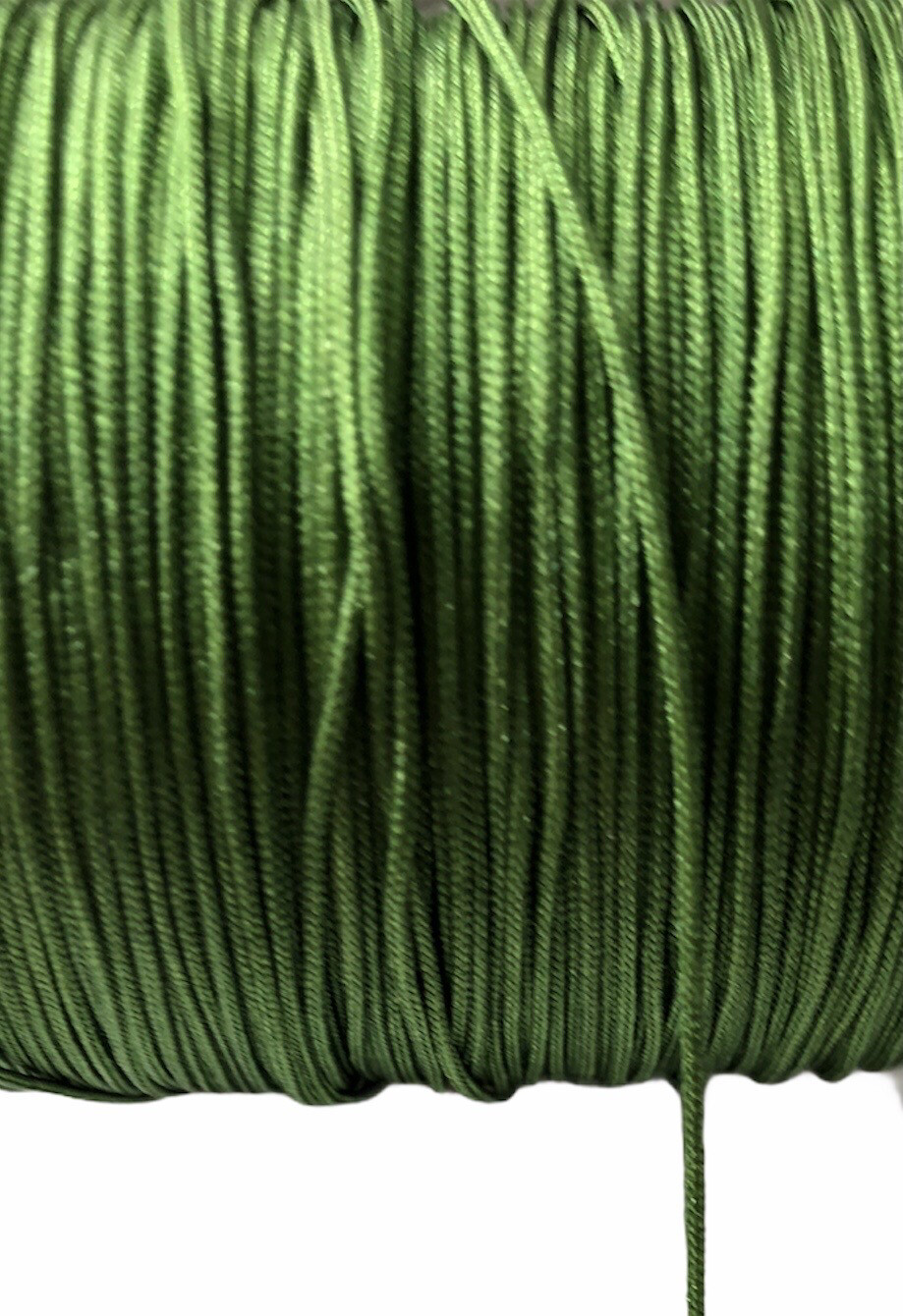 Polyester snor ca 1 mm. Grøn 5 m