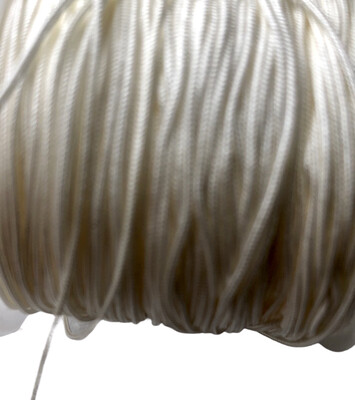 Polyester snor. 1 mm Hvid 5 m