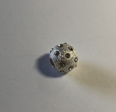 Kugle med cz sten. 925s ca. 8 mm