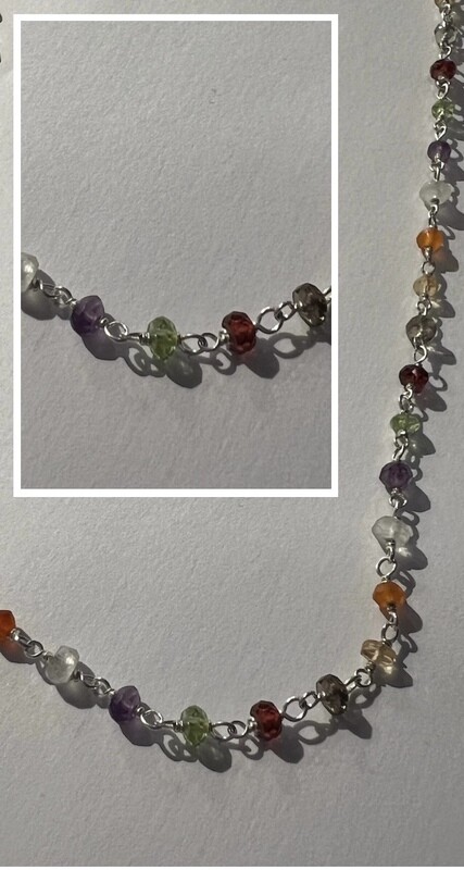 Smykke sæt. Facetslebne Mix sten