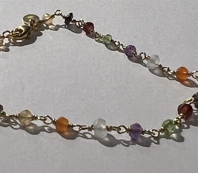 Halskæde med miks sten