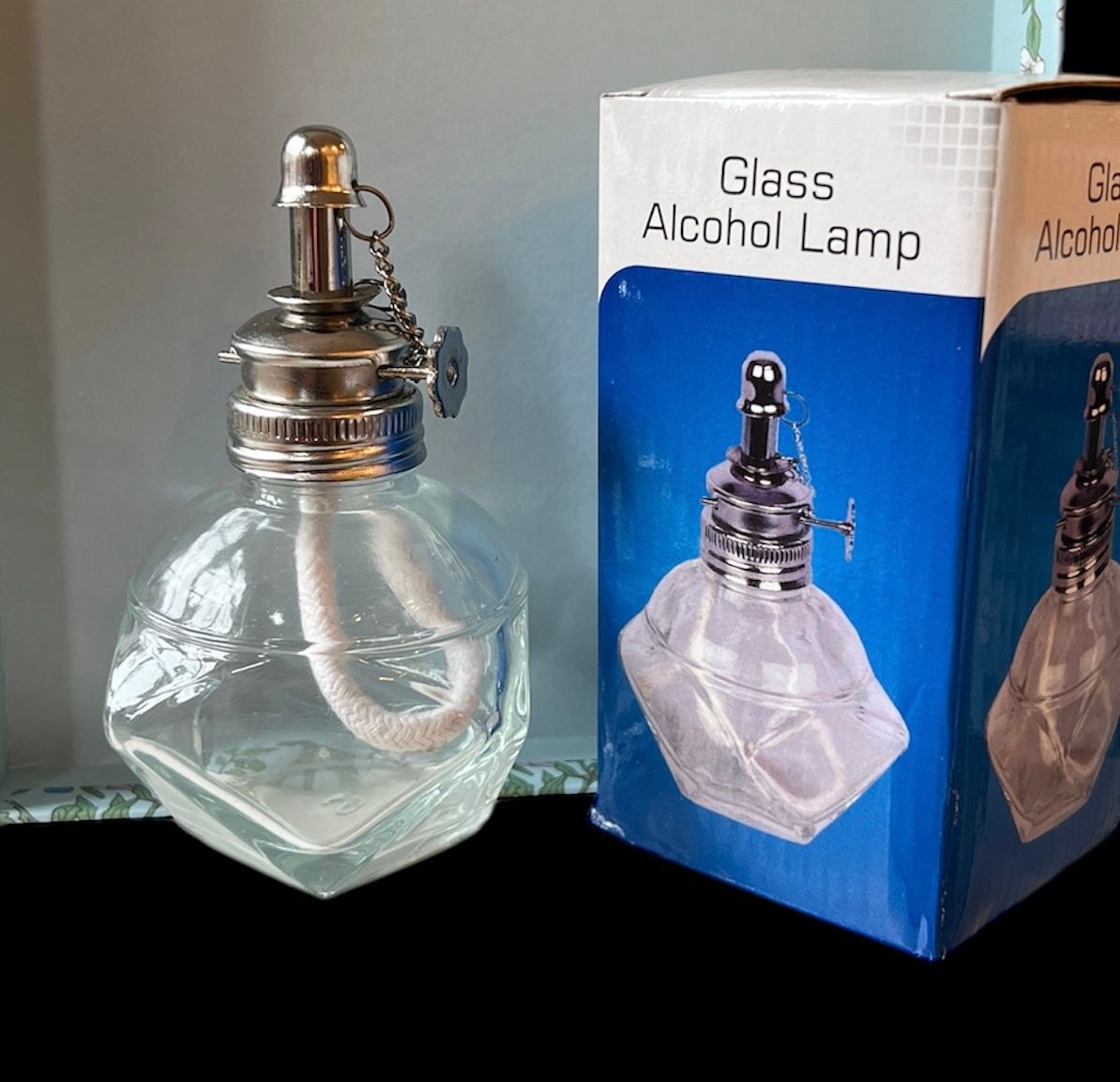 Spritlampe i glas