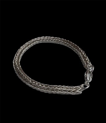 Vikingestrik armbånd i sterlingsølv