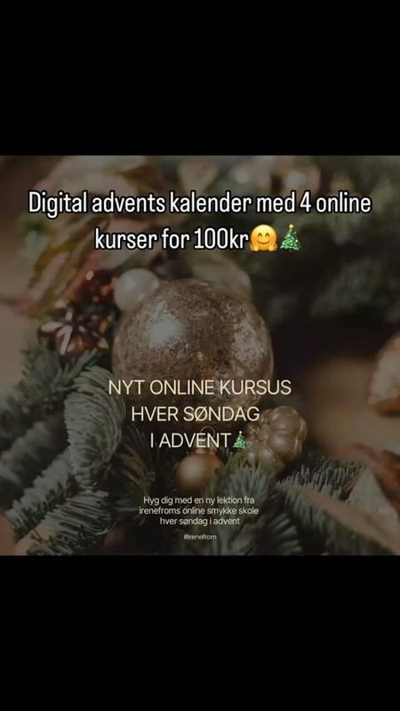 Advents kalender. 4 online smykke kursus til hver søndag i advent. Begynder-let øvet.