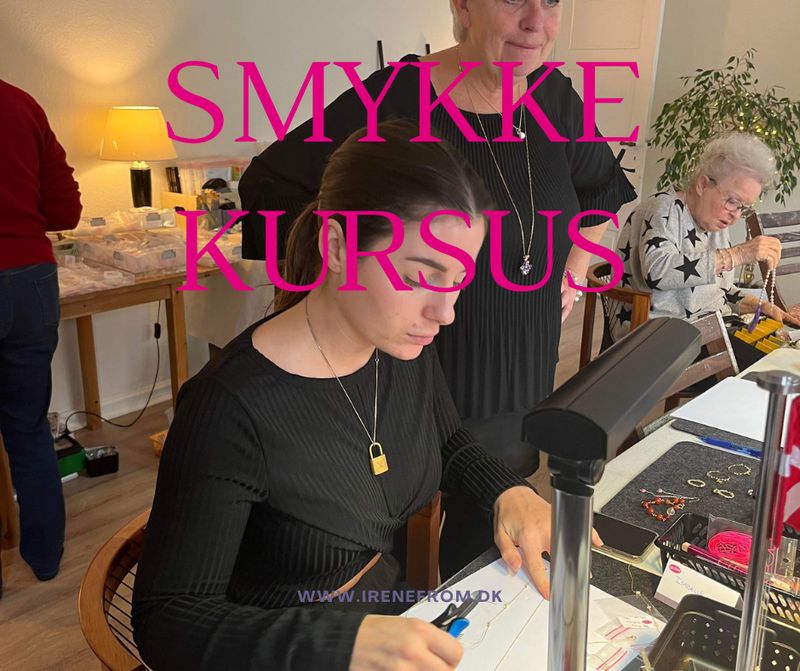 2 dages smykkekursus 29 og 30 august 2026. Kun 4 deltagere