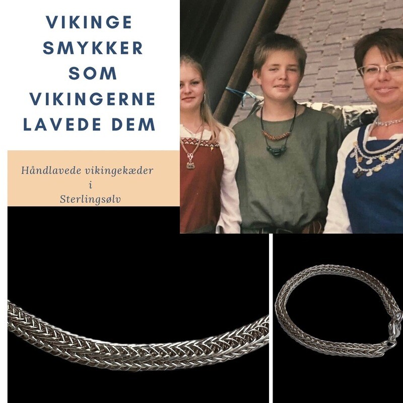 Lav 1 armbånd i Vikingestrik i Ægte sterlingsølv  inkl. E-bog og video