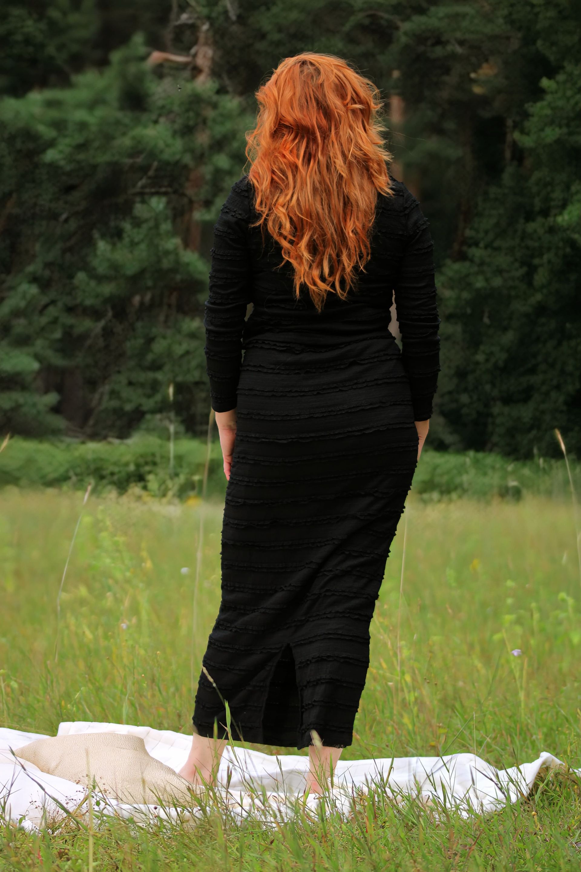 Zwarte set met zilveren details