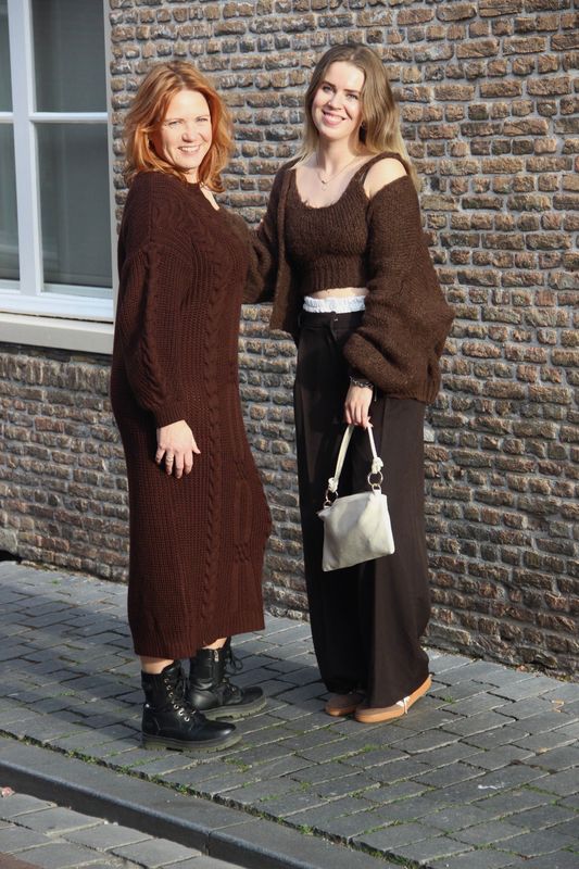 Gebreide top met vest