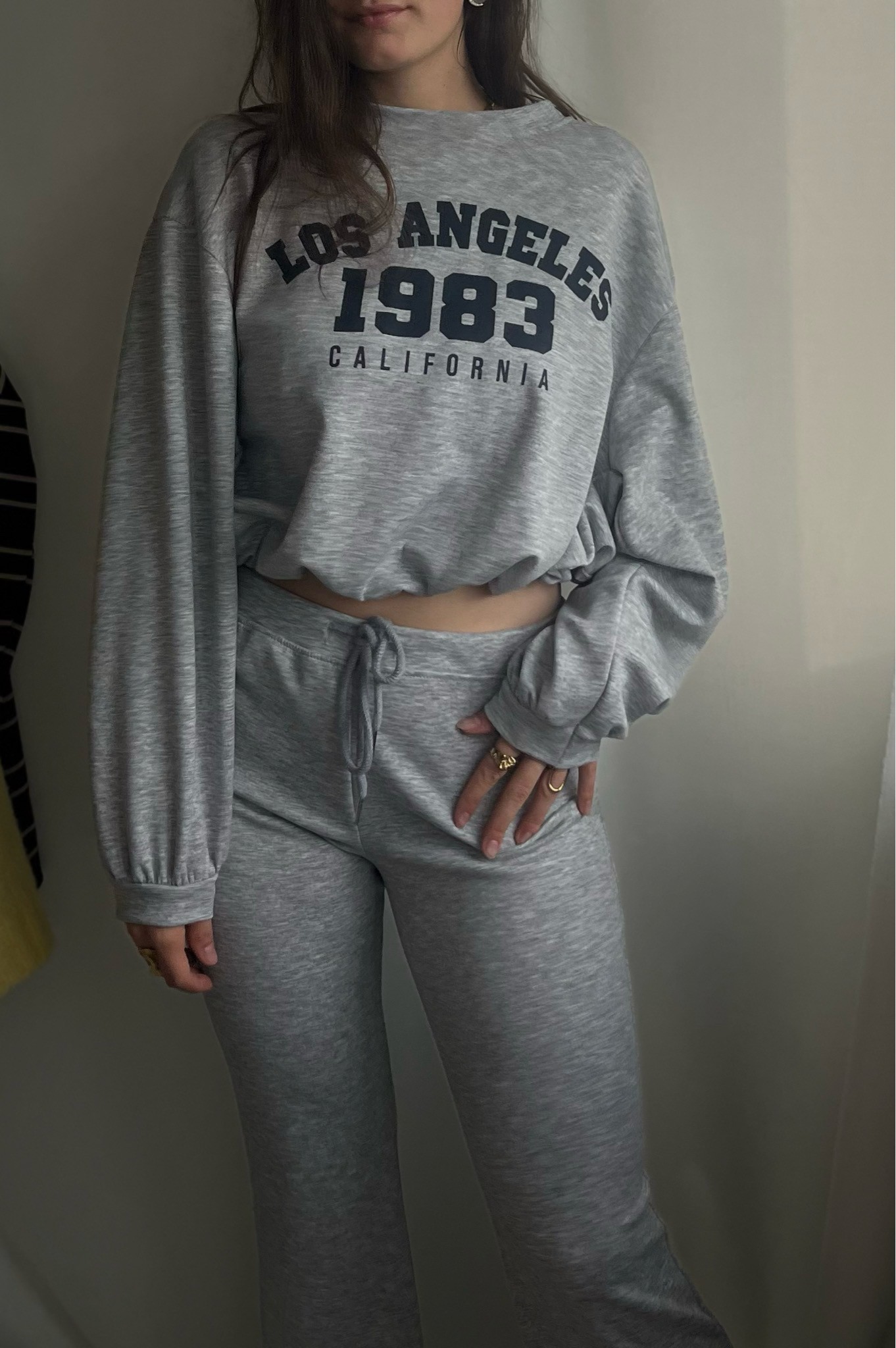 Set korte top en flare broek