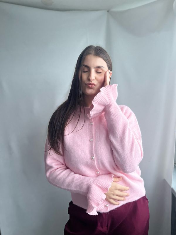 Roze trui met parels