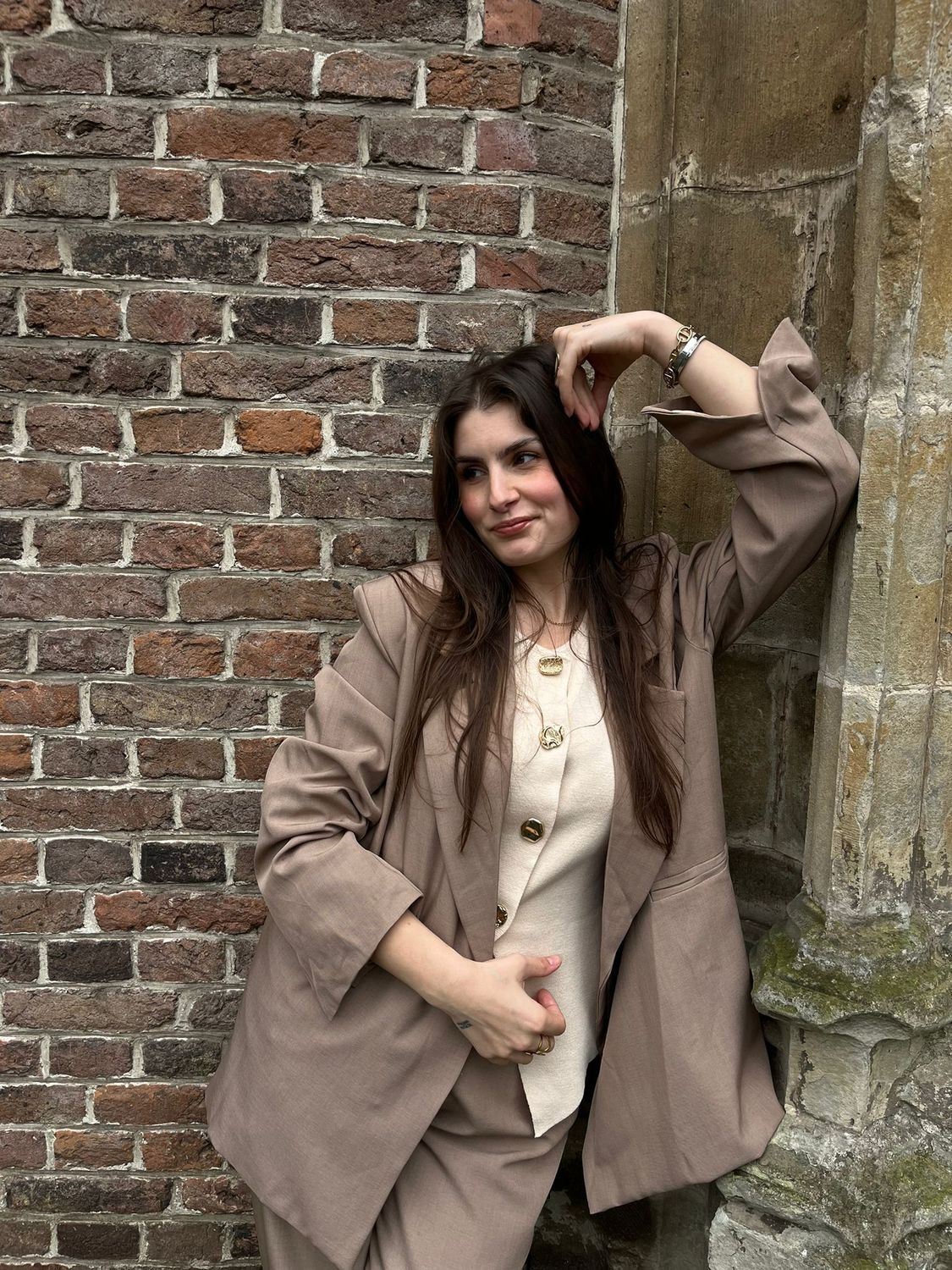 Gilet met gouden details