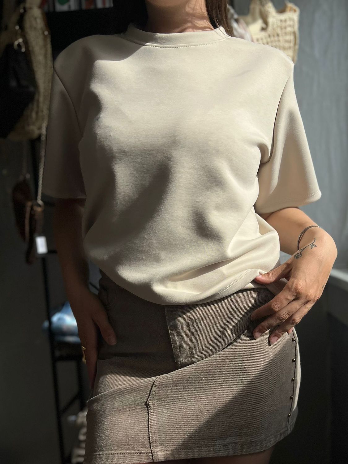 Top met schoudervulling