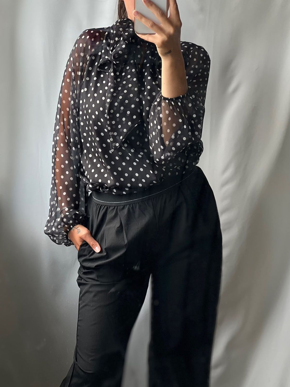Blouse met stippen