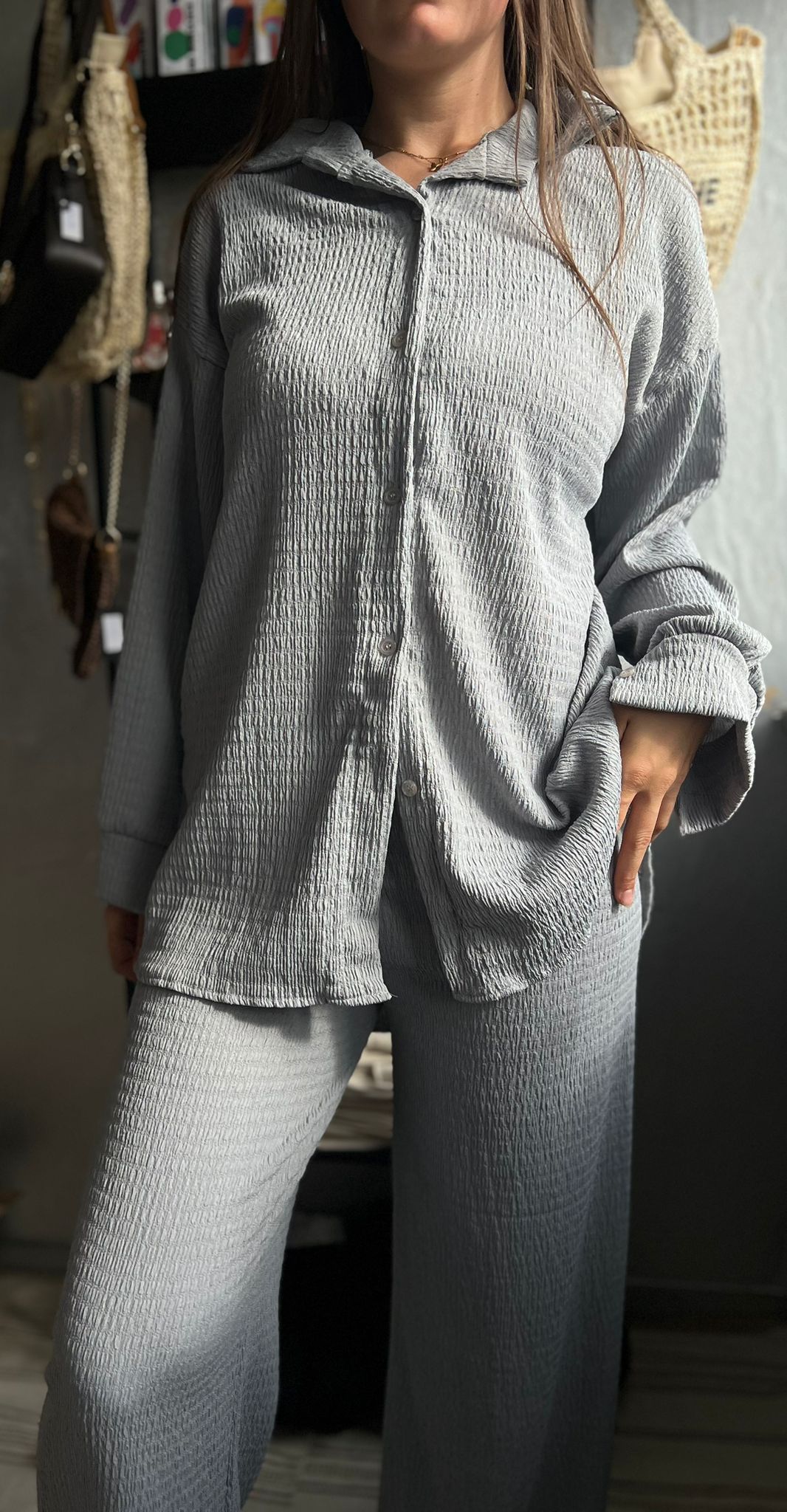 Set met blouse en broek