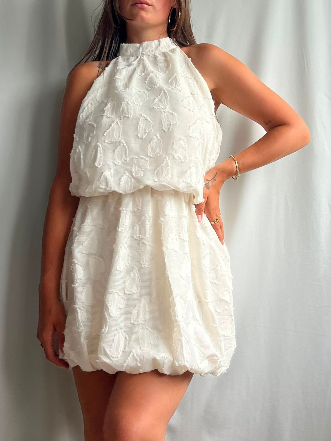 Halter jurk met print
