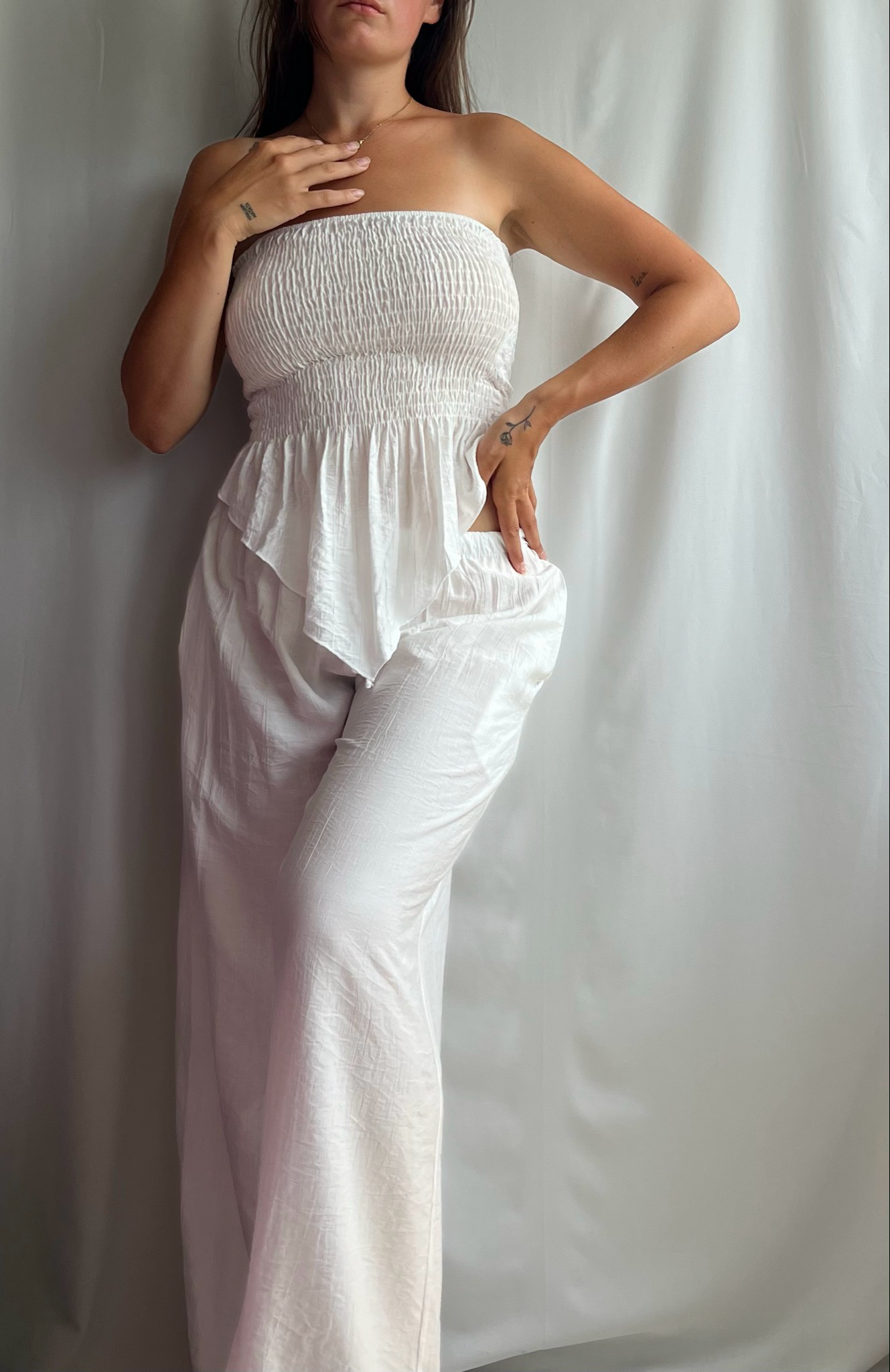 Strapless top