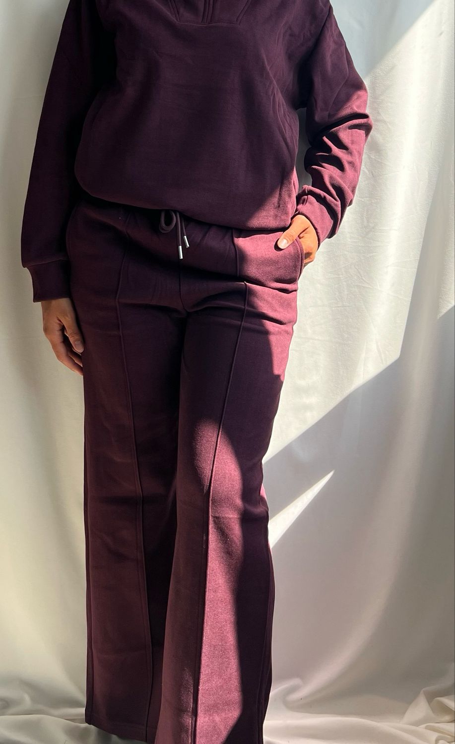 Joggingbroek met rechte pijpen