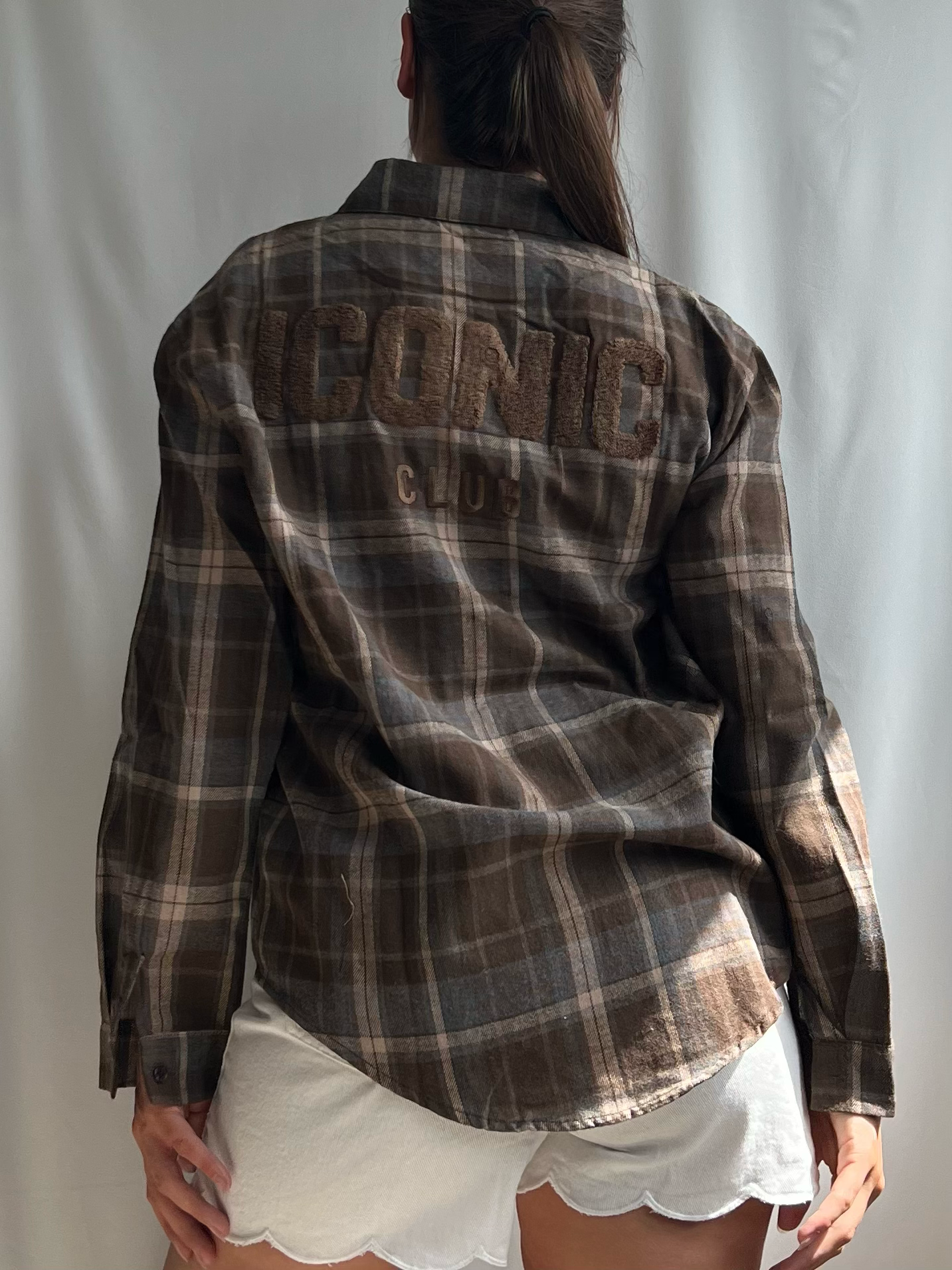 Geruite iconic blouse