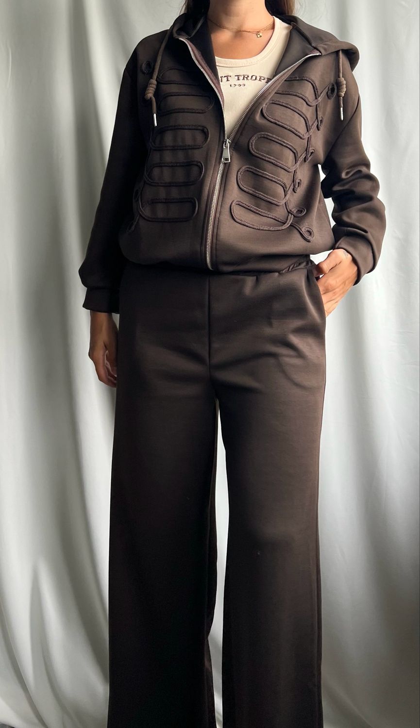 Set met vest en losse broek