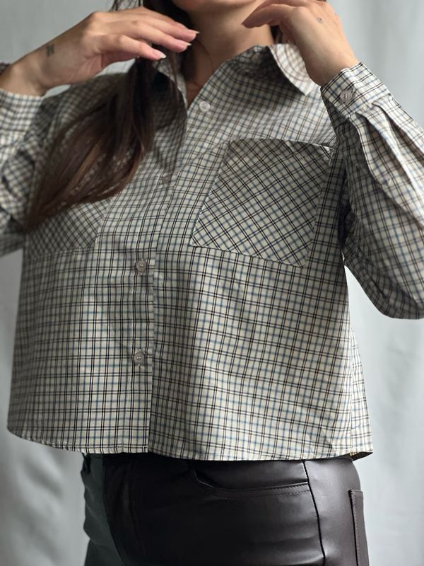 Geruite blouse