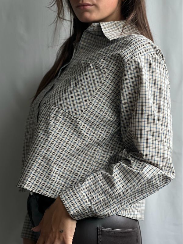 Geruite blouse