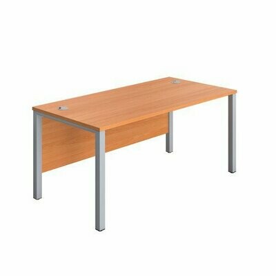Goalpost Leg Desk - Beech/Silver