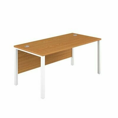 Goalpost Leg Desk - Oak/White