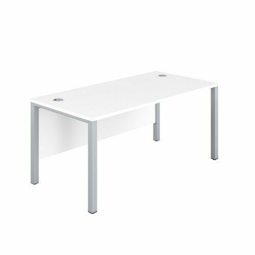 Goalpost Leg Desk - White/Silver