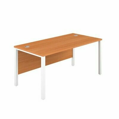 Goalpost Leg Desk - Beech/White