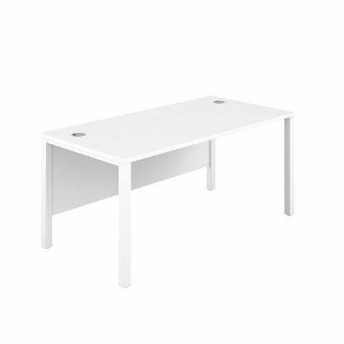 Goalpost Leg Desk - White/White