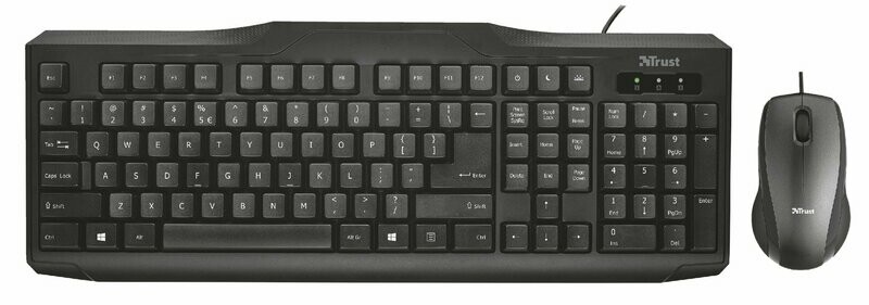 Wired Keyboard and Mouse - Black USB