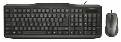Wired Keyboard and Mouse - Black USB