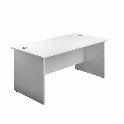 Panel Leg Desk - White