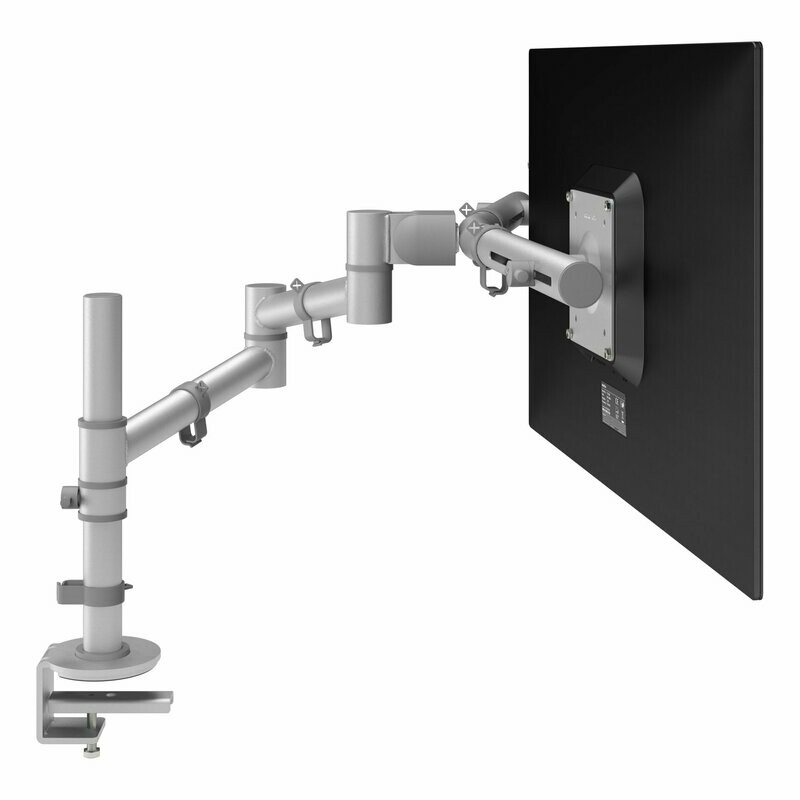 Viewgo Double Monitor Arm - Silver