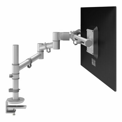 Viewgo Double Monitor Arm - Silver