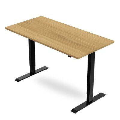 Height Adjustable Desk - Oak / Black