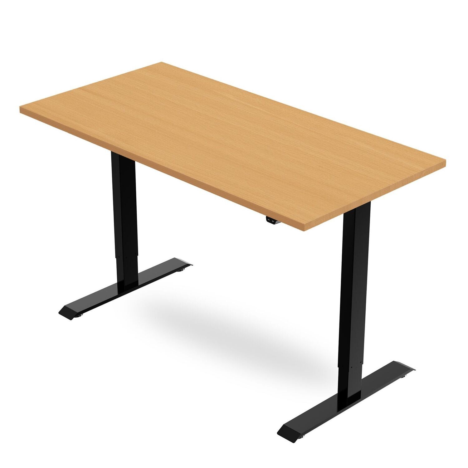 Height Adjustable Desk - Beech / Black