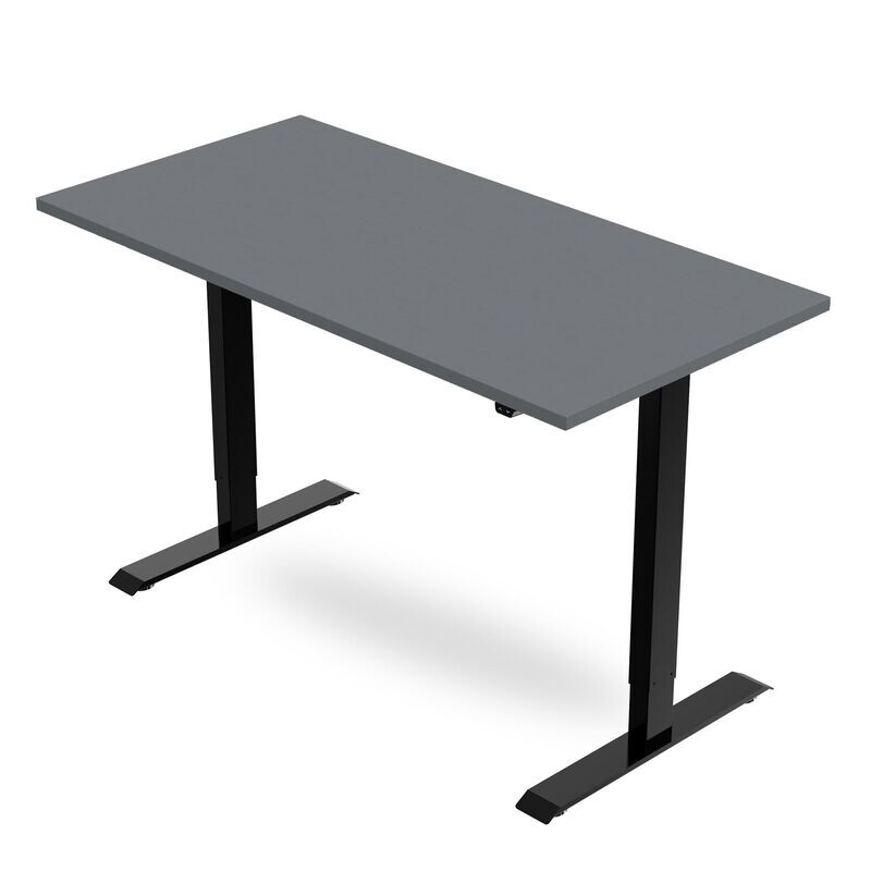 Height Adjustable Desk - Grey / Black
