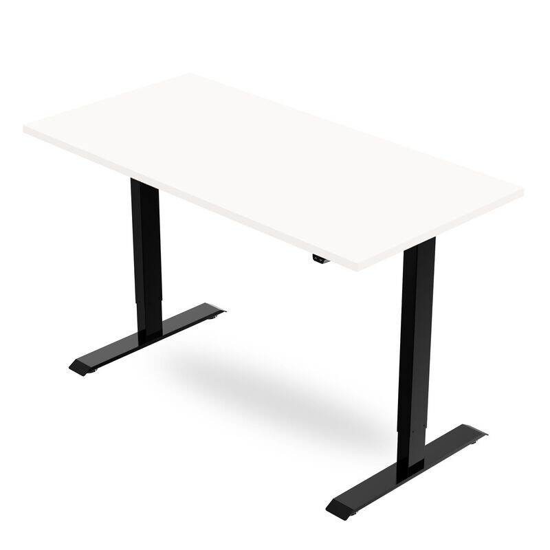 Height Adjustable Desk - White / Black