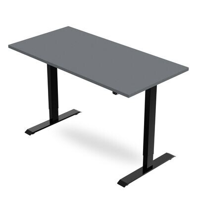 Height Adjustable Desk - Grey / Black