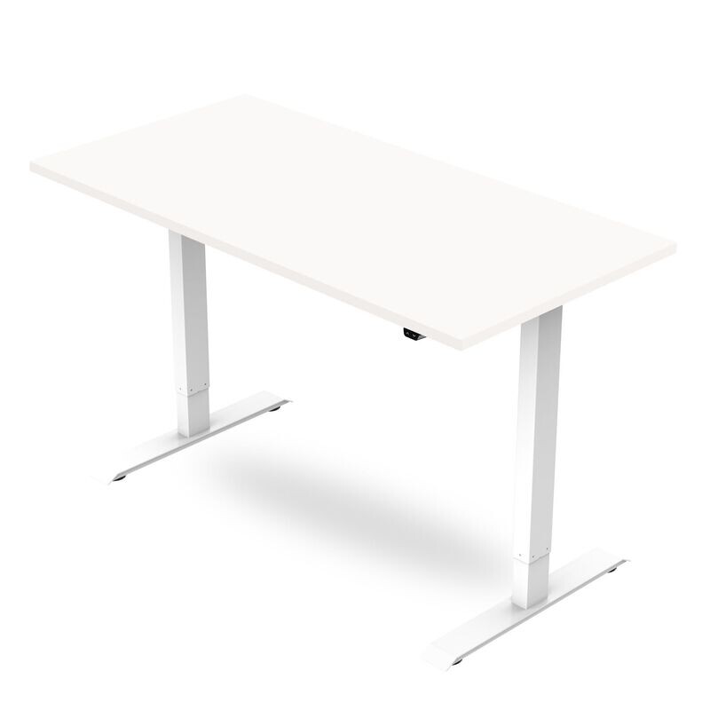 Height Adjustable Desk - White / White