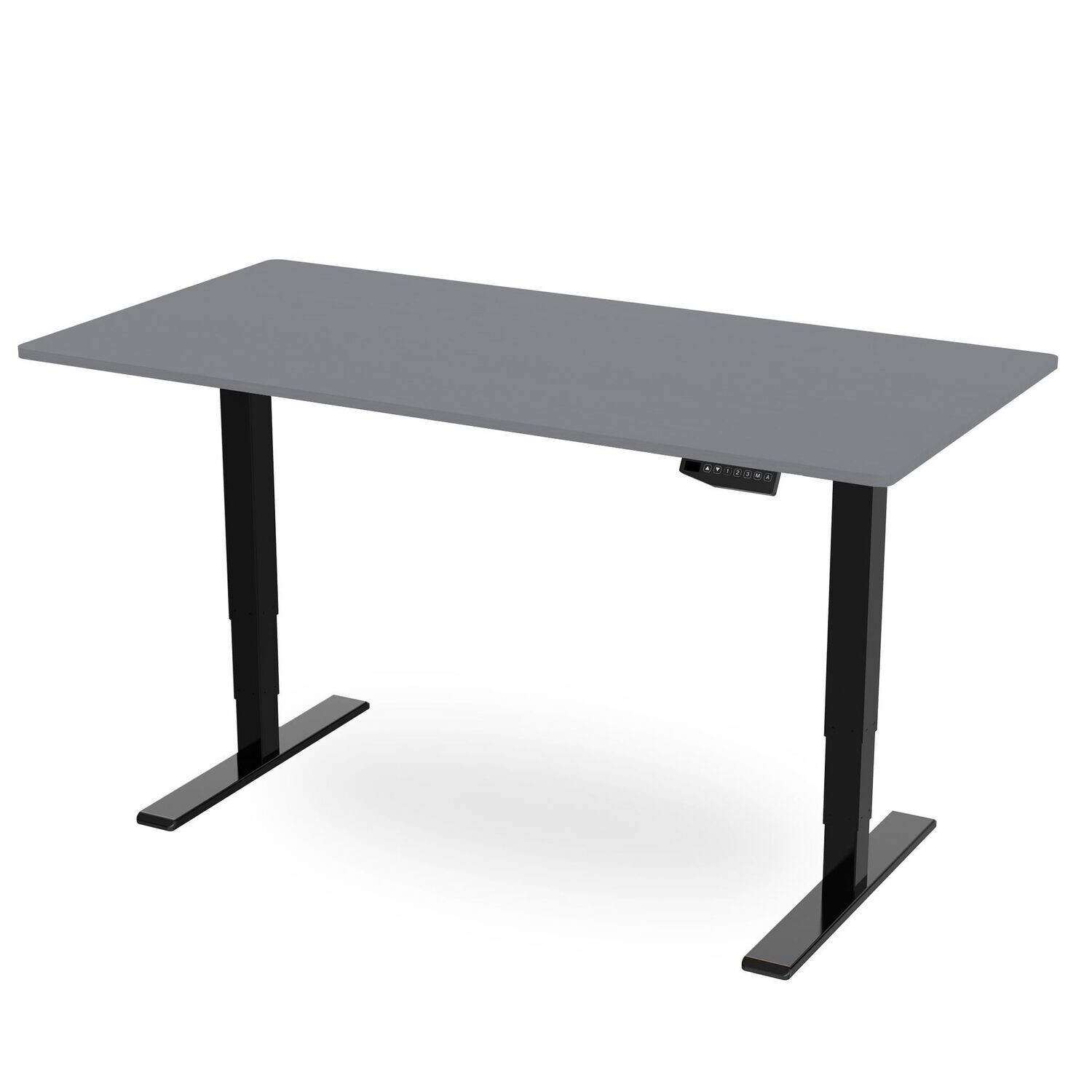 Memory Height Adjustable Desk - Grey / Black
