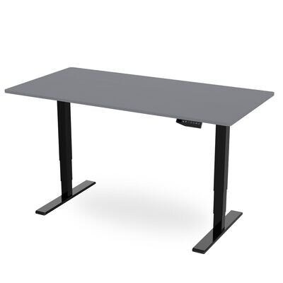 Memory Height Adjustable Desk - Grey / Black