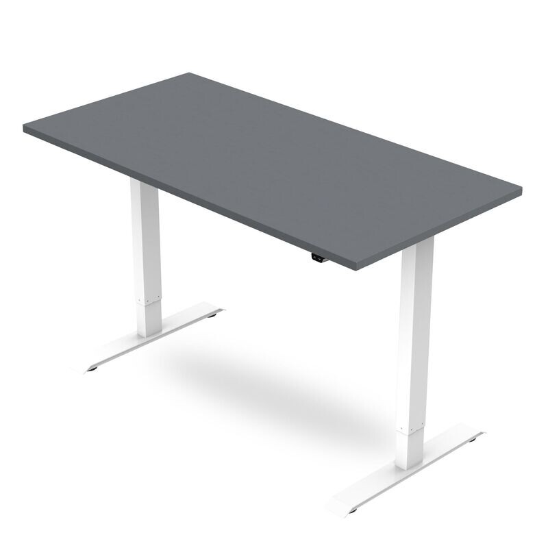 Memory Height Adjustable Desk - Grey / White