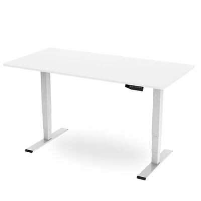 Memory Height Adjustable Desk - White / White