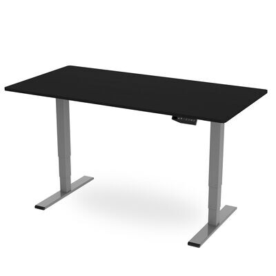 Memory Height Adjustable Desk - Black / Silver