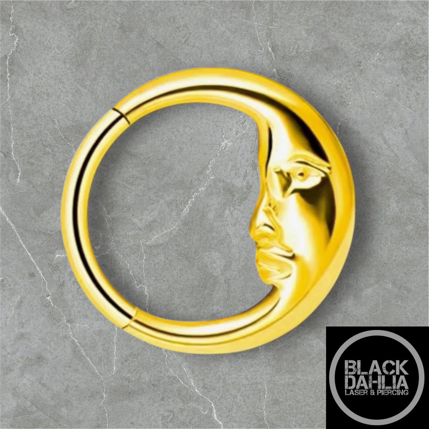 Luna Gold Coloured Titanium Clicker 16G 8mm