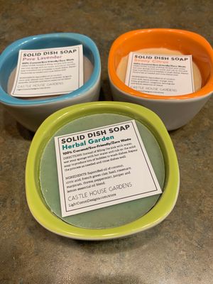 Solid Dish Soap in Ramekin